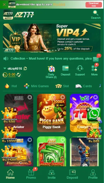 Az777 Game mobile interface