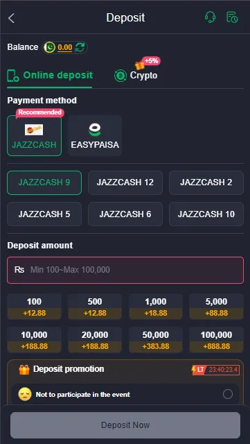 58PKR Game Deposit