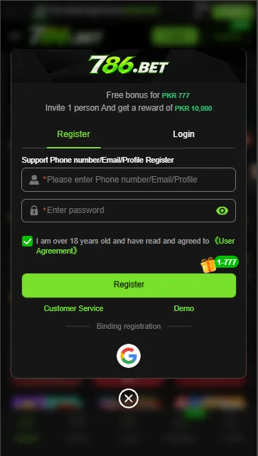786BET Game Register
