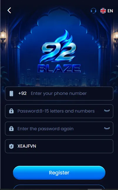 92BLAZE Game Register