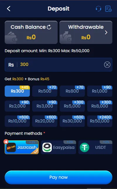 92BLAZE Game Deposit