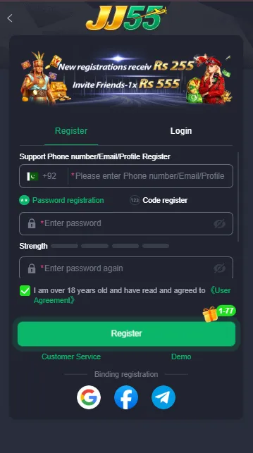 JJ55 Game Register