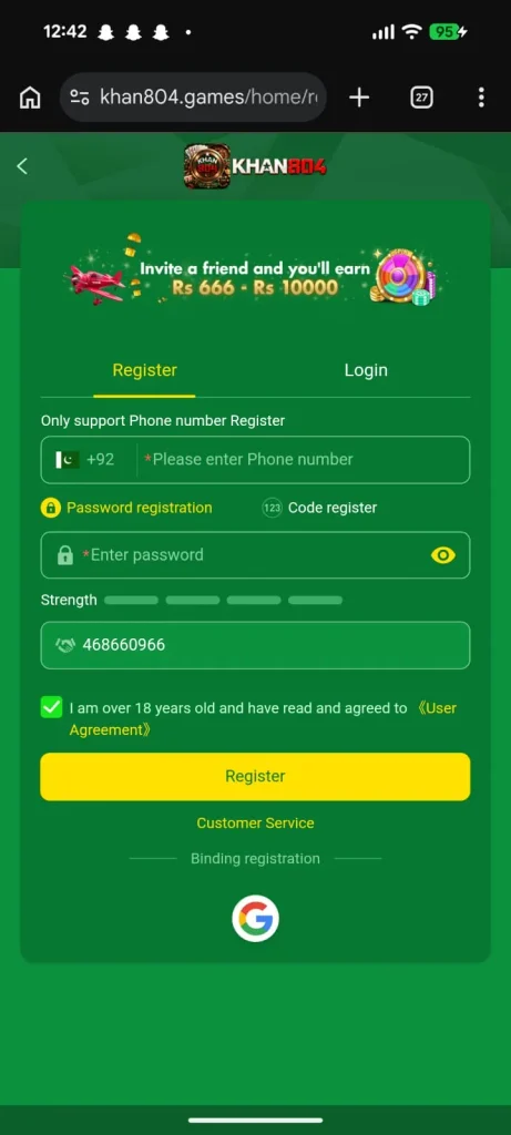 KHAN804 Game Register