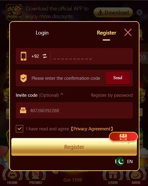 PK686 Game Register